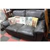 Image 1 : BROWN LEATHER LOVE SEAT