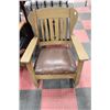 Image 1 : VINTAGE OAK 1940'S ROCKING CHAIR