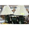 Image 1 : PORCELAIN GREEN SUN AND MOON DESIGNER LAMPS W/VASE
