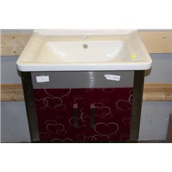 6477 SMALL HEART DESIGN FLOATING BATHROOM VANITY