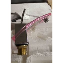 2156 PINK AND CHROME BATHROOM FAUCET