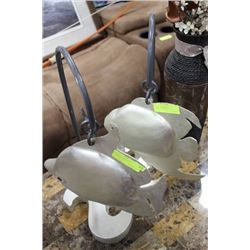 SILVER LEAF DECORATIVE SUSPENDED FISH