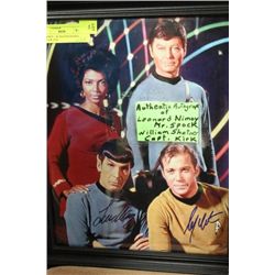 L. NIMOY & W. SHATNER SIGNED 11X14 W/ COA