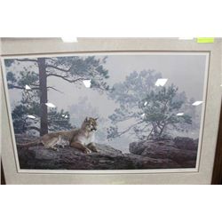 DANIEL SMITH COUGAR PAINTING W/COA 947 OF 950