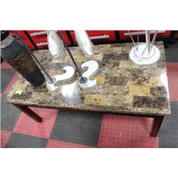 FAUX MARBLE COFFEE TABLE