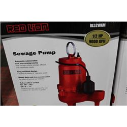 RED LION AUTOMATIC SUBMERSIBLE CAST IRON SEWAGE