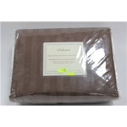 400 THREAD COUNT BROWN STRIPE KING DUVET