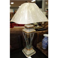 SET OF GOLD MARBLE FINISH LAMPS