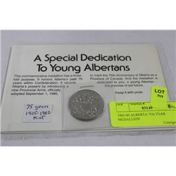 1905-80 ALBERTA 75th YEAR MEDALLION