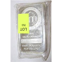 5 TROY OZ 0.999 FINE SILVER BAR