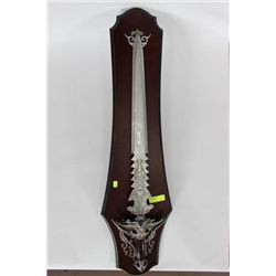 #16 WARLORD SWORD W WALL PLAQUE