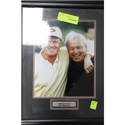 ARNOLD PALMER & JACK NICKLAUS FRAMED GOLF PICTURE