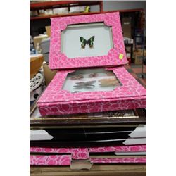 STACK OF 6 ASST. FRAMED BUTTERFLIES