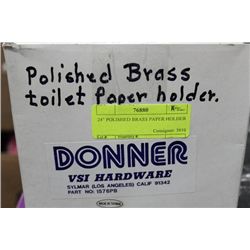 24" POLISHED BRASS PAPER HOLDER