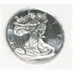 SILVER *WALKING LIBERTY* 1/10OZ FINE SILVER COIN *UNC MS HIGH GRADE*!! COIN CAME OUT OF SAFE!!