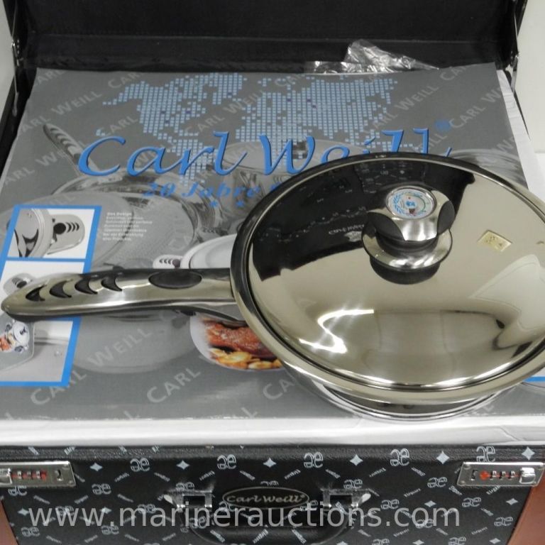 Carl Weill Professional Cookware Set, 12 piece Heavy Gauge Stainless Steel.