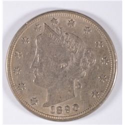 1890 LIBERTY NICKEL XF+