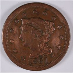 1851/81 LARGE CENT VF-XF