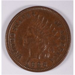 1886 INDIAN CENT XF/AU