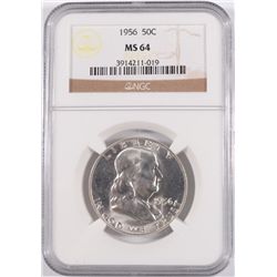 1956 FRANKLIN HALF DOLLAR, NGC MS-64