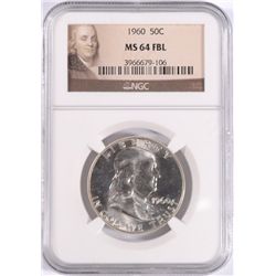 1960 FRANKLIN HALF DOLLAR, NGC MS-64 FBL