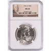 1961-D FRANKLIN HALF DOLLAR, NGC MS-64