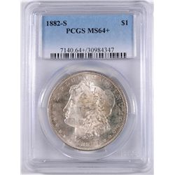 1882-S MORGAN DOLLAR PCGS MS-64+