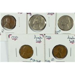 (5) MINT ERROR COINS