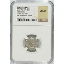 (AD 209-211) ROMAN EMPIRE (GETA) NGC CH XF