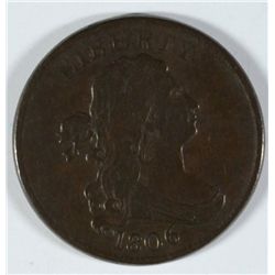 1806 HALF CENT F/VF