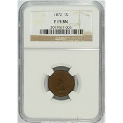 1872 INDIAN HEAD CENT NGC FINE-15 BN