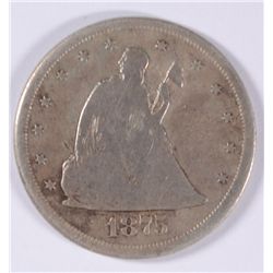 1875-CC TWENTY CENT PC G/VG