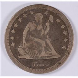 1876-CC SEATED QUARTER FINE