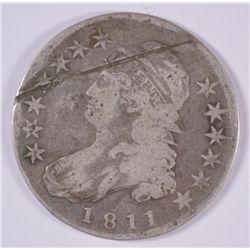 1811 BUST HALF DOLLAR (DAMAGED)