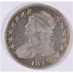 1818 BUST HALF DOLLAR VG/F