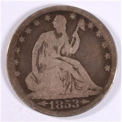 1853 SEATED HALF DOLLAR GOOD