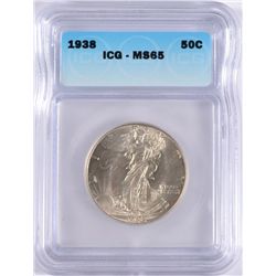 1938 WALKING LIBERTY HALF DOLLAR ICG MS-65
