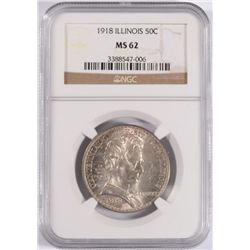 1918 LINCOLN (ILLINOIS) COMMEN HALF DOLLAR NGC MS-62