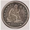 Image 1 : 1853 SEATED QUARTER F/VF