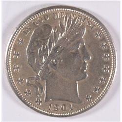 1901 BARBER HALF DOLLAR AU-55