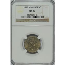 1883 N/C V-NICKEL NGC MS-61