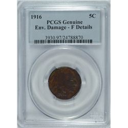 1916 BUFFALO NICKEL PCGS FINE DETAILS