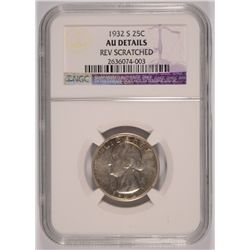 1932-S WASHINGTON QUARTER NGC AU DETAILS
