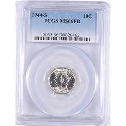 1944-S MERCURY DIME PCGS MS-66 FB