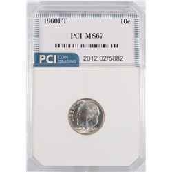 1960 ROOSEVELT DIME, PCI MS-67 FULL TORCH! LISTS FOR $350.00