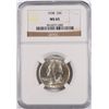 Image 1 : 1938 WASHINGTON QUARTER, NGC MS-65