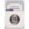 Image 1 : 1949 FRANKLIN HALF DOLLAR, PCI MS-65 FBL  TRENDS FOR $225.00