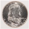 Image 2 : 1949 FRANKLIN HALF DOLLAR, PCI MS-65 FBL  TRENDS FOR $225.00