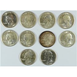 (10) 1934 WASHINGTON QUARTERS CH BU