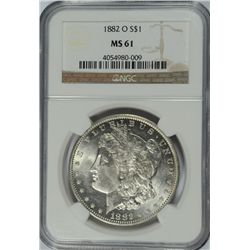 1882-O MORGAN DOLLAR NGC MS-61